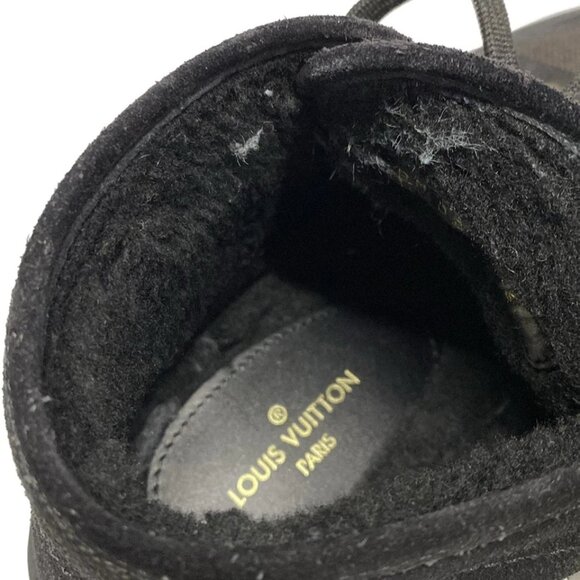 LOUIS VUITTON Cozy Line Boots Black Dark Brown - Men's Boots 684-080825 - Picture 10 of 13